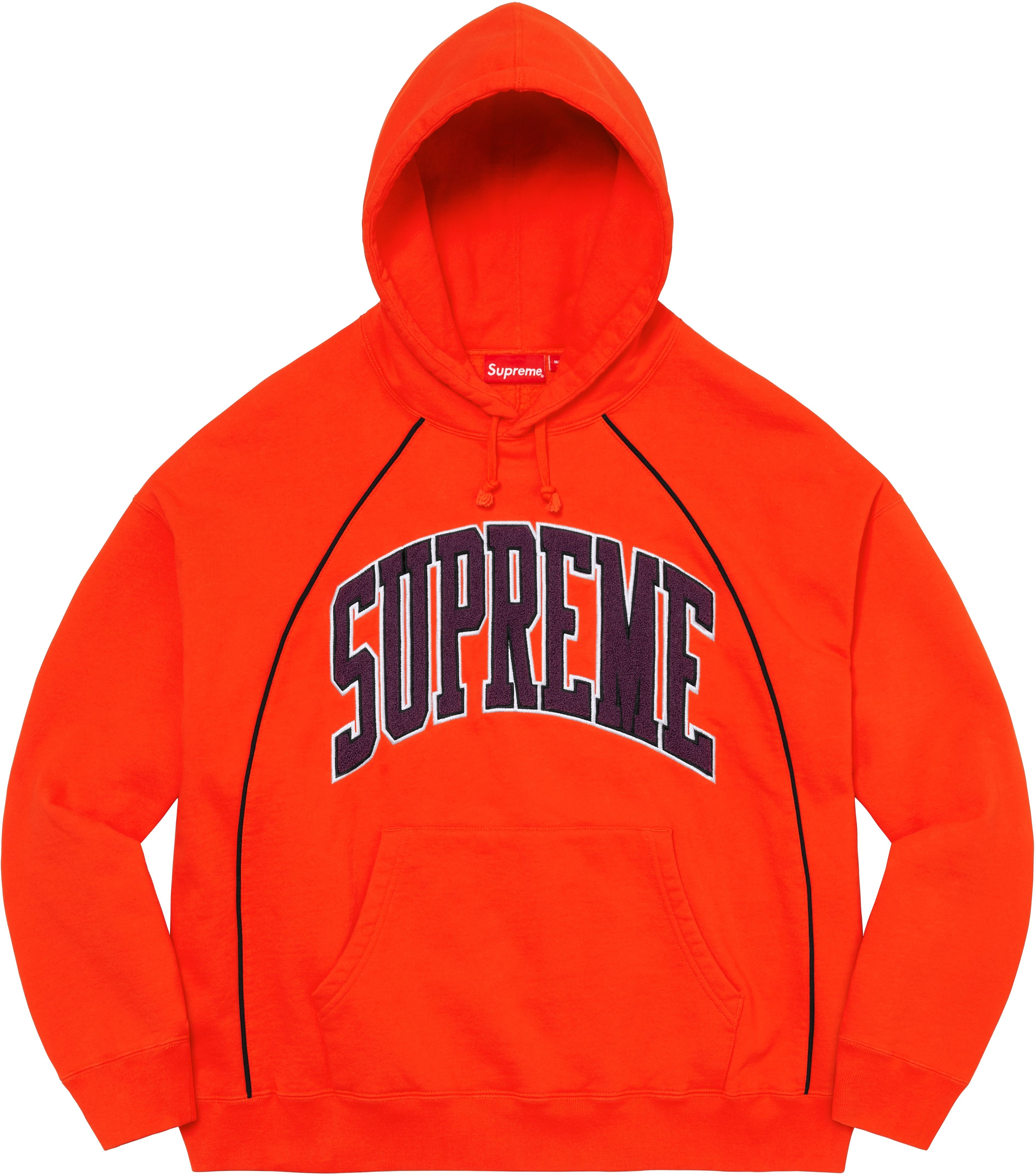 Boxy Piping Arc Hooded Sweatshirt view 12